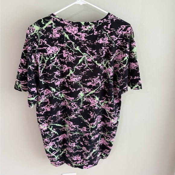 Love Moschino Paint Splatter Tee Shirt Dress - Black/Green/Purple - US Size 2 - Picture 2 of 10